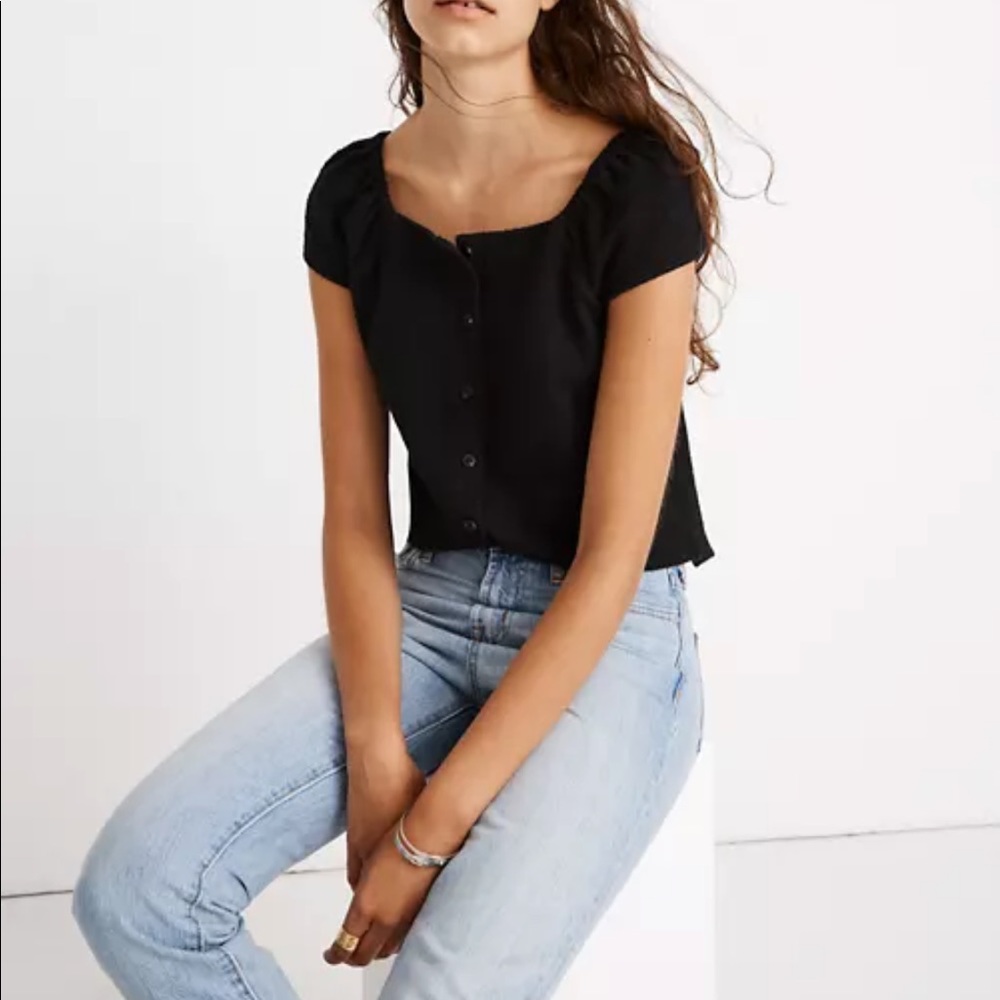 Texture and thread button up top size m